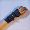 Gothic Black Fingerless Long Gloves Punk Hole Half-finger Gloves Arm Warmer Beggar Cosplay Halloween Costume Accessories
