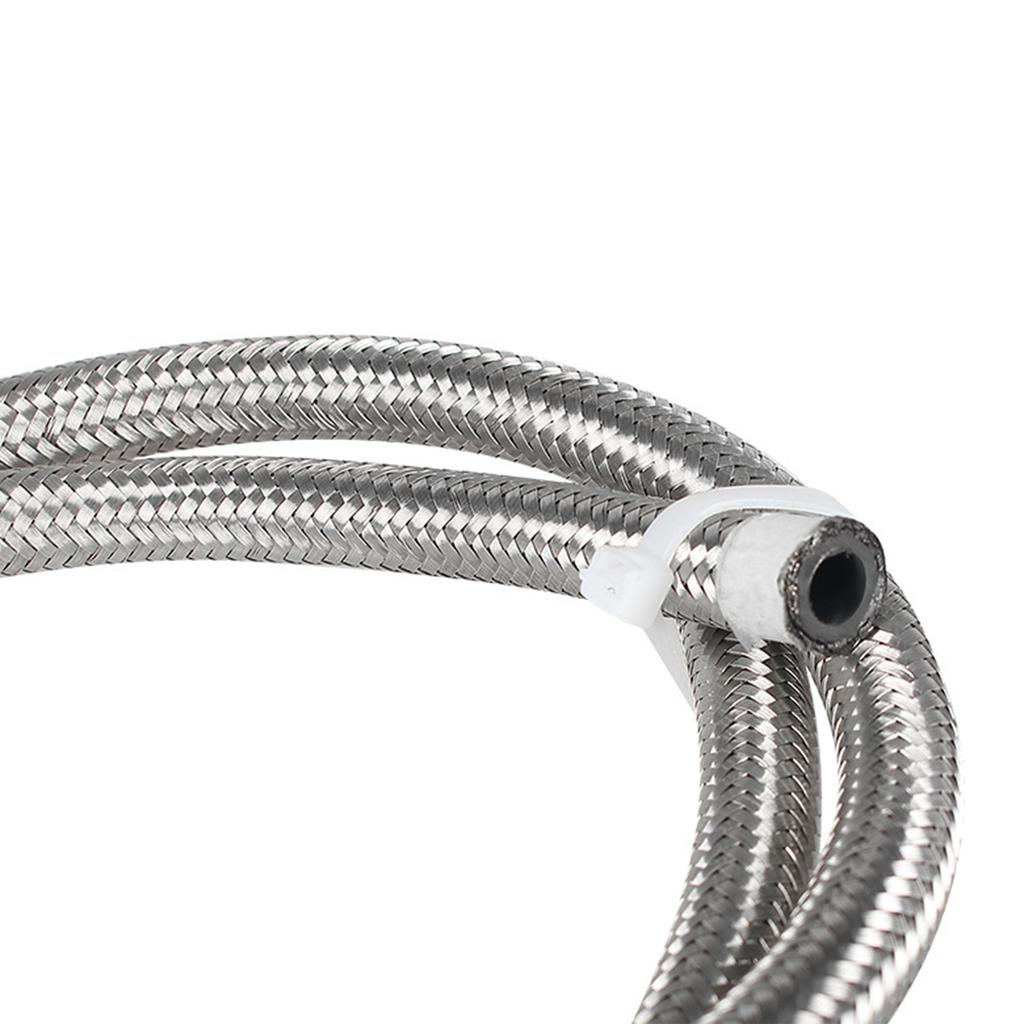 AN4 AN6 AN8 AN10 AN12 Шланг топливной магистрали Нейлоновая оплетка Шланг топливной магистрали с усилением из нержавеющей стали Черный