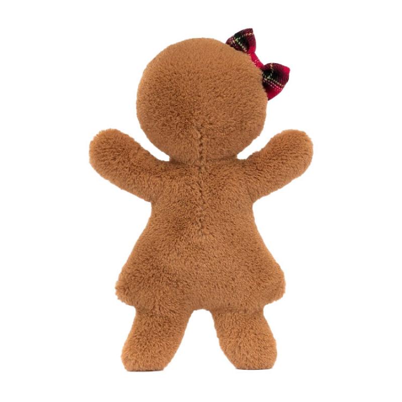 JELLYCAT Рождественский Пряничный человечек Руби Средний Милая Кукла Плюшевая Фигурка Высота 18 см