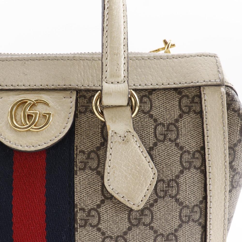 GUCCI Off-dias Small Handbag 547551 2WAYShoulder beige GG Supreme Canvas Women Used