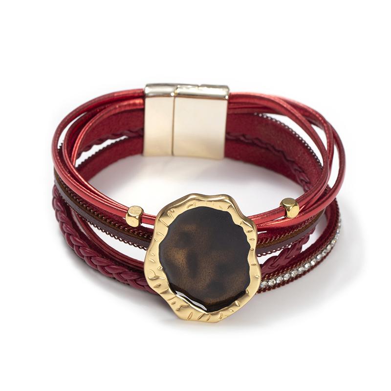 Handmade Leather Bracelet for Women Boho Jewelry Accessories