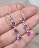 Amethyst Dangle Earrings: Sterling Silver, February Birthstone