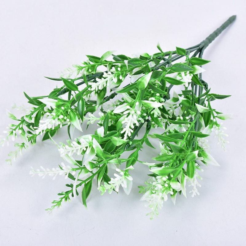 Artificial Flower Plastic Lavender Fake Plant Wedding Home Garden Decoration Bridal Bouquet Photography KTY