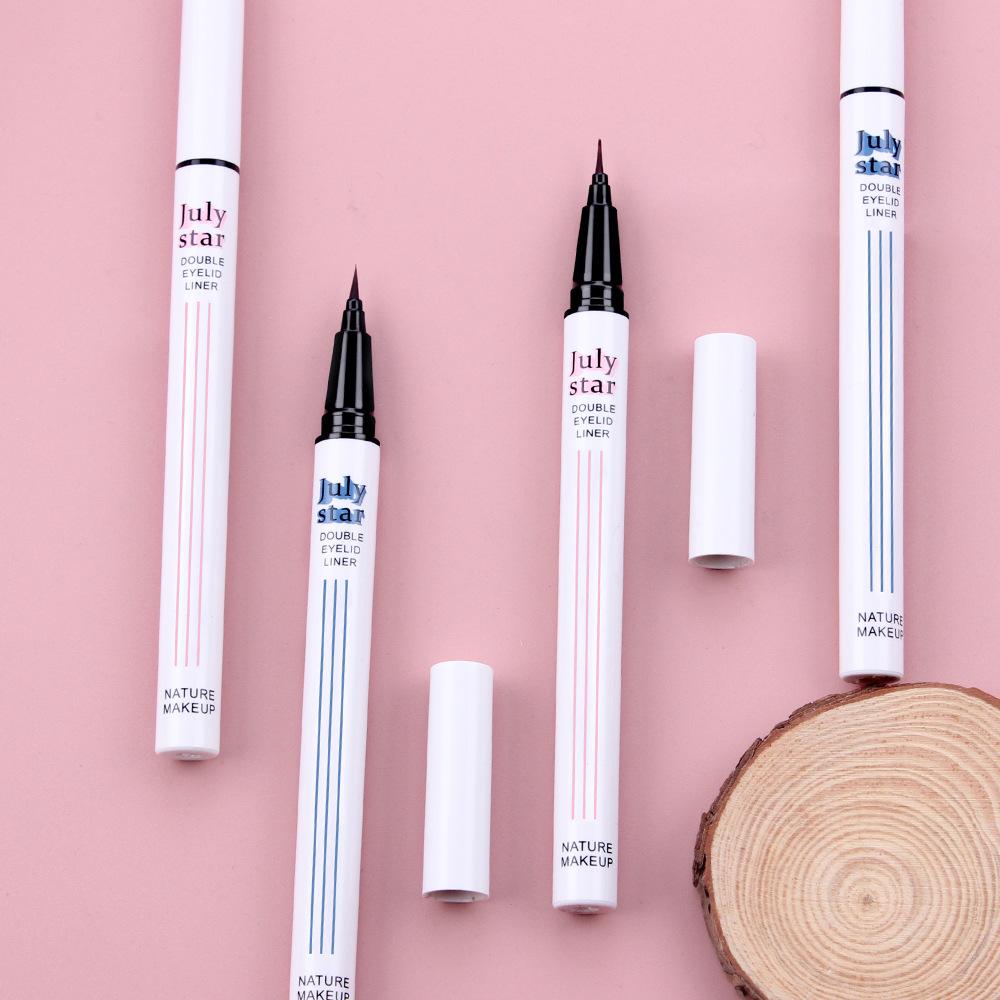 Ручка для лежачего шелкопряда июля, водостойкая, быстросохнущая, коричневая жидкая подводка для глаз, которую нелегко размазать, макияж глаз, натуральная стойкая подводка для глаз