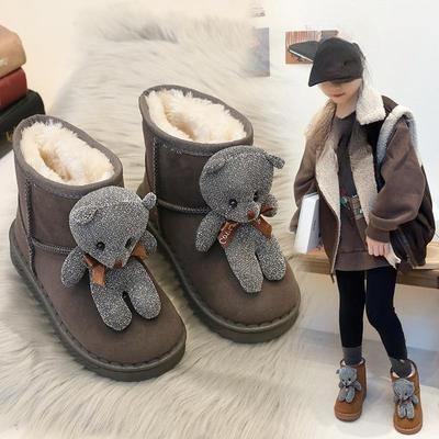Новые зимние милые мультяшные хлопковые туфли для мальчиков Тедди