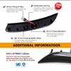Gtinthebox Smoked Lens Amber/ White Full LED Car Front Side Marker Turn Signal Lights/ Parking Lights For 2015-2017 Chrysler 200