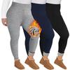 Coffee Fleece Winter Fleece-Lined Thickened Plus Size Leggings Women's High-Waisted Tummy-Control Warm Autumn/Winter Leggings