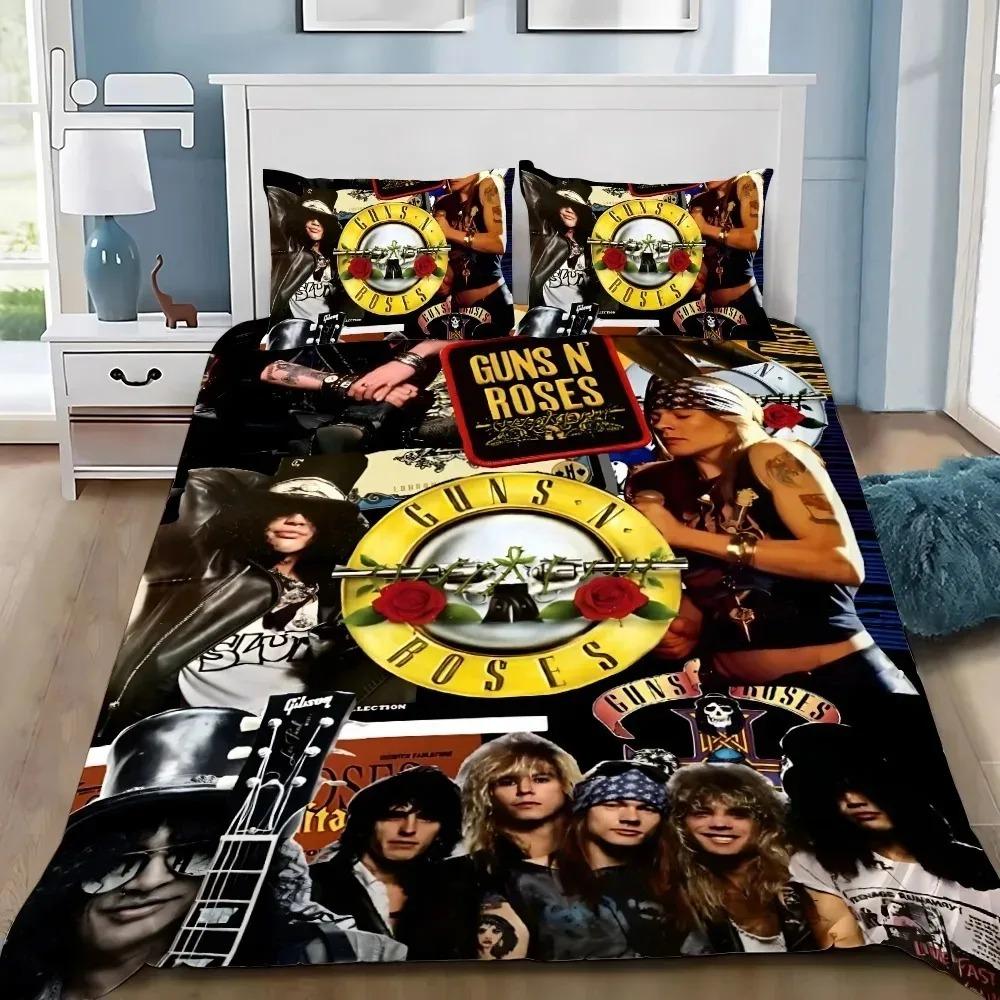 Изысканный Комплект Постельного Белья Рок-Группа G-Guns N R-Roses Украшение Спальни Пододеяльник Наволочка Размер Twin Full Queen Подарок