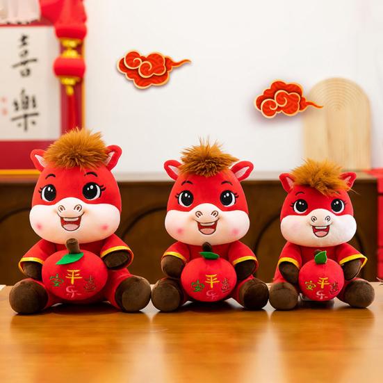 2026 год Лошади Мягкая игрушка Плюшевая игрушка Китайский Новый год Зодиак Лошадь Кукла Бог Богатства Мир Талисман Кукла