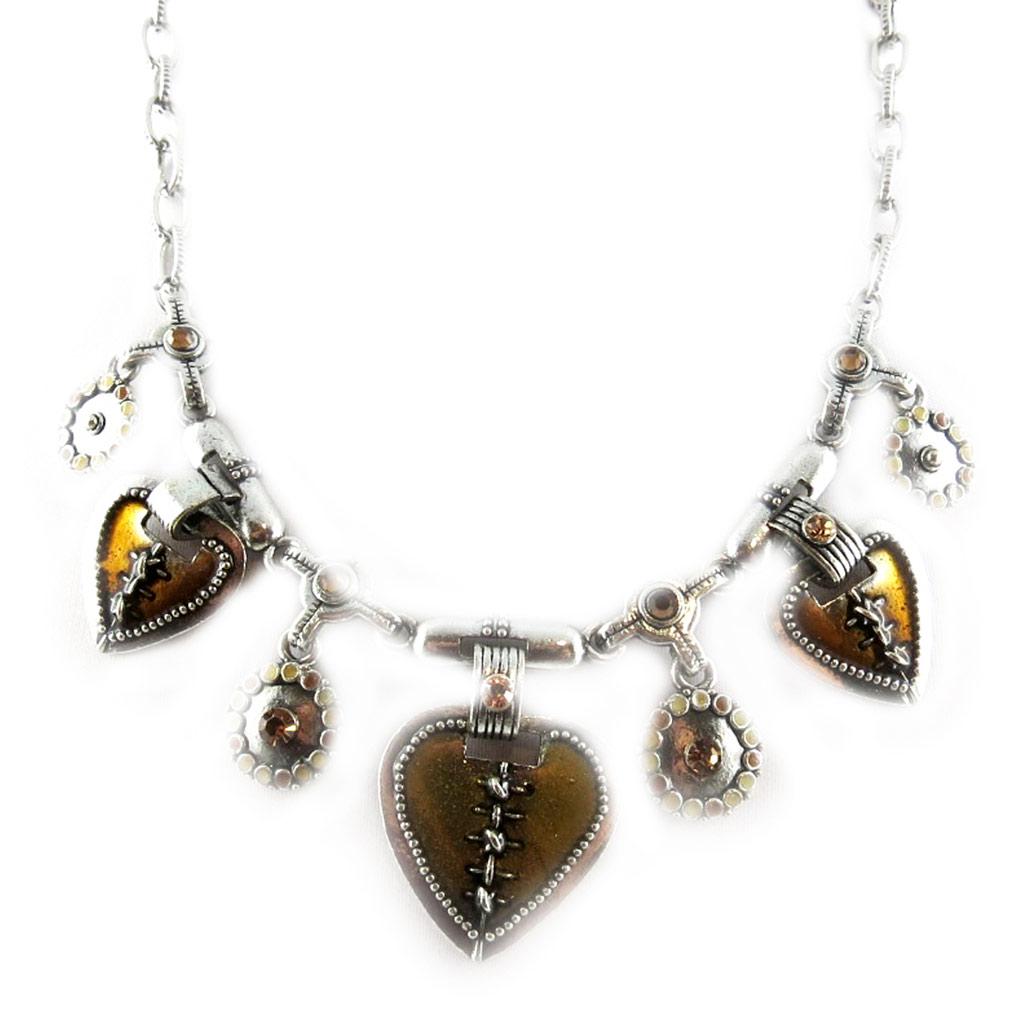 Les Trésors De Lily [E2079] - Дизайнерское колье «Воспоминания о прошлом» Янтарное серебро