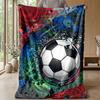Soccer Ball Artwork Theme blanket Lightweight Warm Flannel Blanket Decorative Throw Blanket for Home Decoration