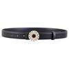 Womens Pearl Embellished Leather Belt With Alloy Buckle For Casual Dress And Jeans Accessories