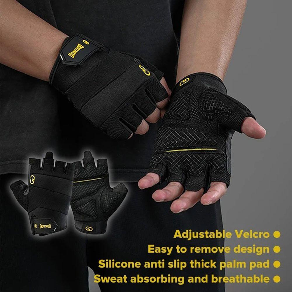 1 пара дышащих перчаток для тяжелой атлетики, перчатки для велоспорта и мотоспорта, тренировки по бодибилдингу и пауэрлифтингу