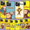 Чехол для телефона Curious G-Georgeser-m-Monkeis Для iPhone 17 Air 15 Pro 14 Plus 16 Pro Max 17E 16E 12 13 Mini 11 Чехол Милые Fundas