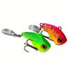 1Pcs Rotating Jig Metal VIB Spoon Spinner Fishing Lures Vibration Hard Bait For Bass Pike Winter Ice Fishing Tackle