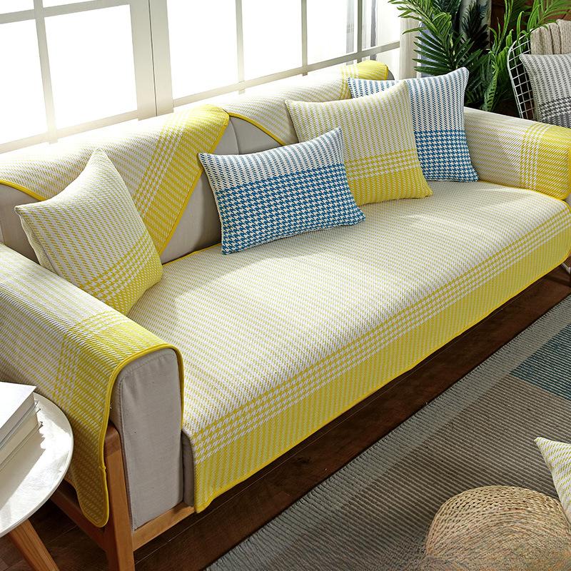 Four Seasons Fabric Sofa Cushion Cotton Braided Nordic Simple Combination Sets Cover Cushion