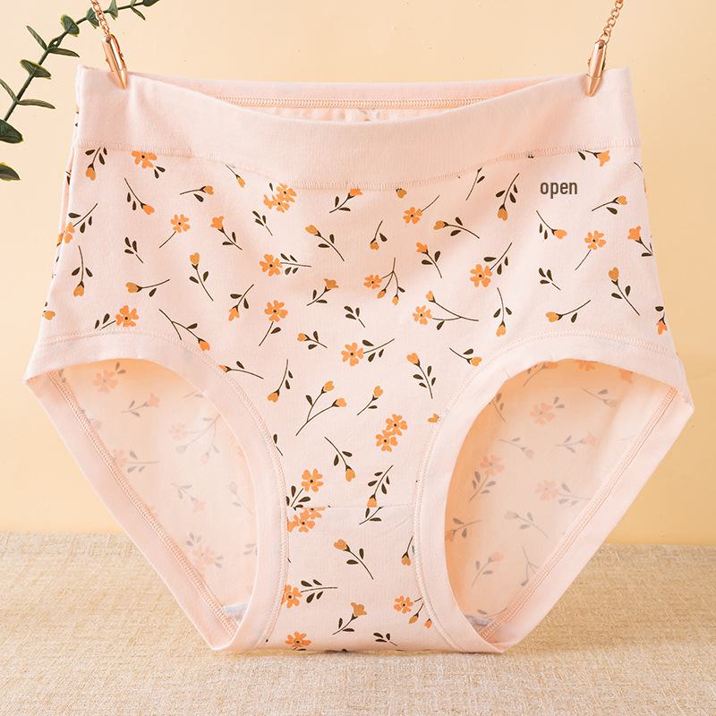 Women's Pure Cotton High Waist Underwear for Middle-Aged and Elderly Women. Ideal for Plus Sizes and Grandmas.