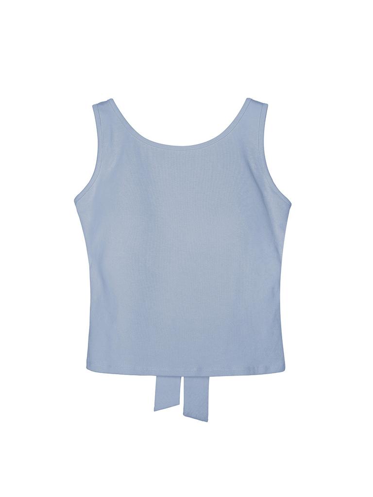 Sexy Bow Halter Sling Vest French with Chest Pad Inside Niche Outside Sleeveless Top