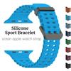 Silicone Strap for Apple Watch Ultra 2 49mm 45mm 44mm 42mm Sport Band for IWatch Series 9 8 7 6 SE 5 4 3 2 Correa