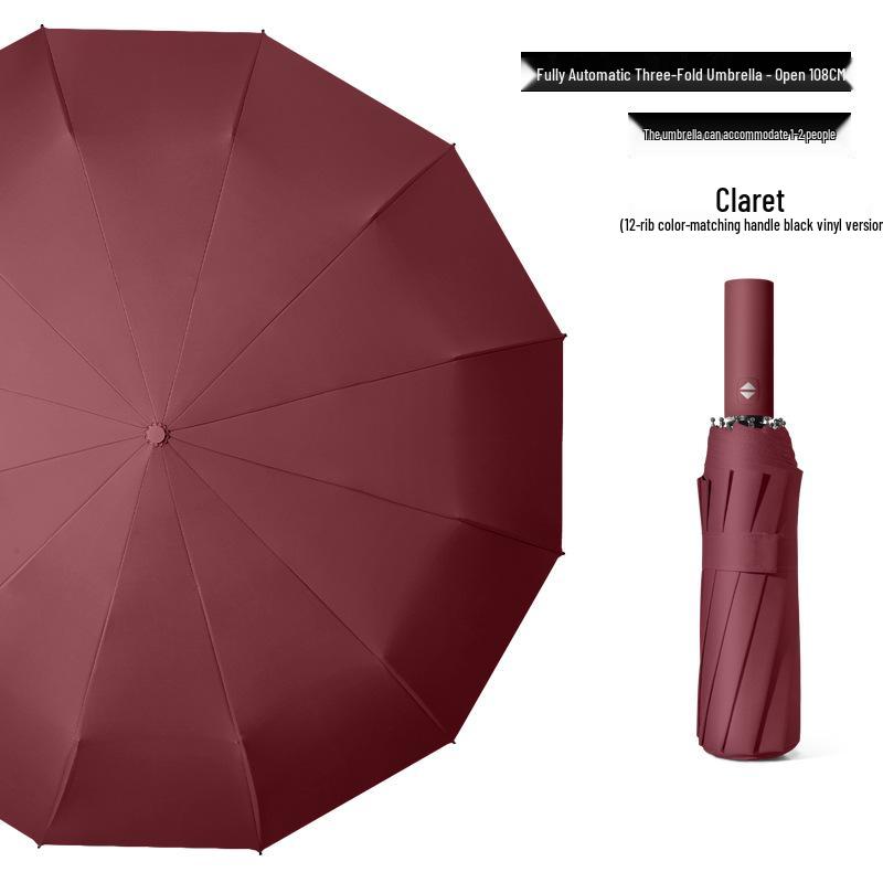 Dual-Use Extra-Large Folding Umbrella: Anti-UV, Rain or Shine, For Two