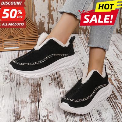 Зимние ботинки на платформе, винтажные модные женские зимние теплые замшевые теплые внутри плюшевые модные женские ботинки на плоской подошве с толстой подошвой