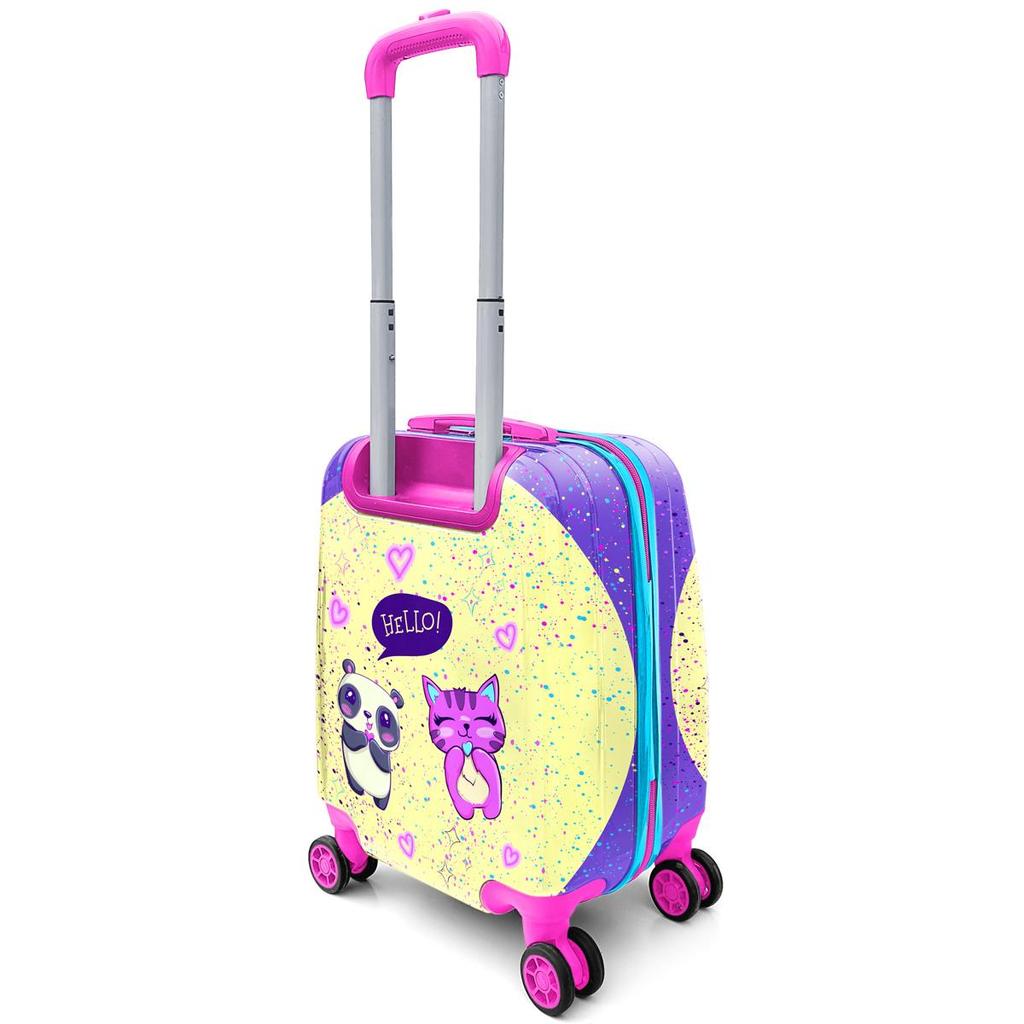 coral high Детский детский чемодан с фиолетовым и розовым рисунком для девочек в стиле аниме 16705