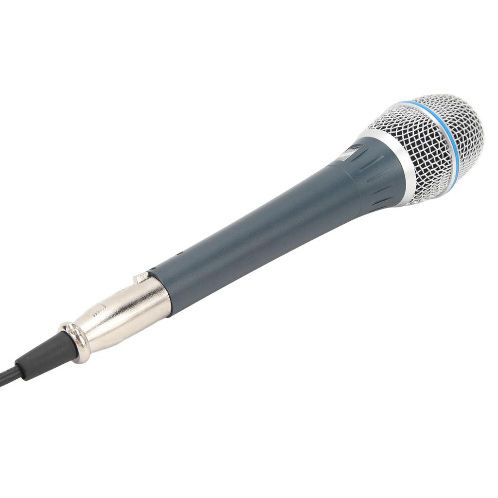 Wired Microphone Professional Moving Coil Anti Interference Cardioid Pickup Handheld Vocal Mic for Stage Performance