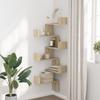 6-Tier irregular corner shelf, storage and display racks for living room, bedroom, hallway, entryway, and bathroom, 45x45x147cm