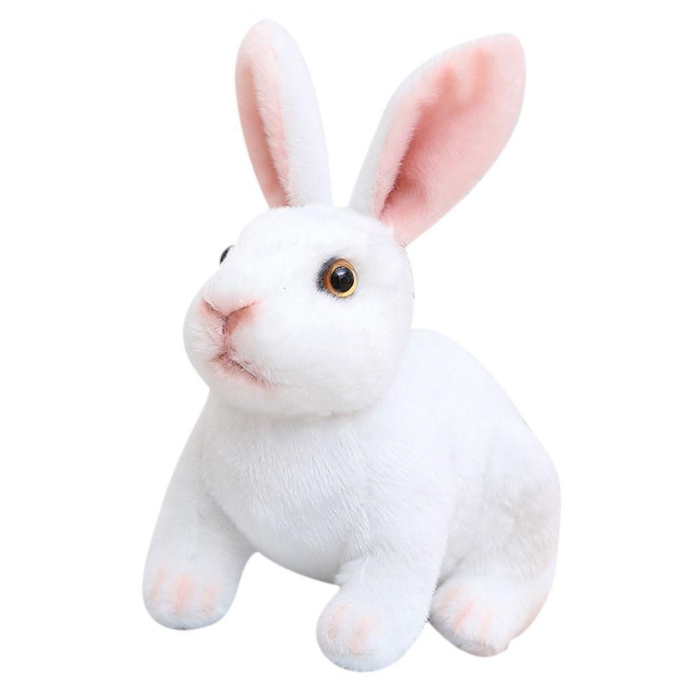 Kids Birthday Kawaii Rabbit Plush Toy Simulation Long Ears Rabbit Lifelike Animal Stuffed Doll Toys