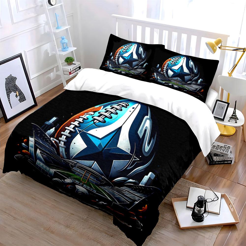 Football, star, stadium design. Bedding sets Duvet cover sets Duvet covers Pillowcases(1 * Duvet Cover 2 * Pillowcases without duvet insert)