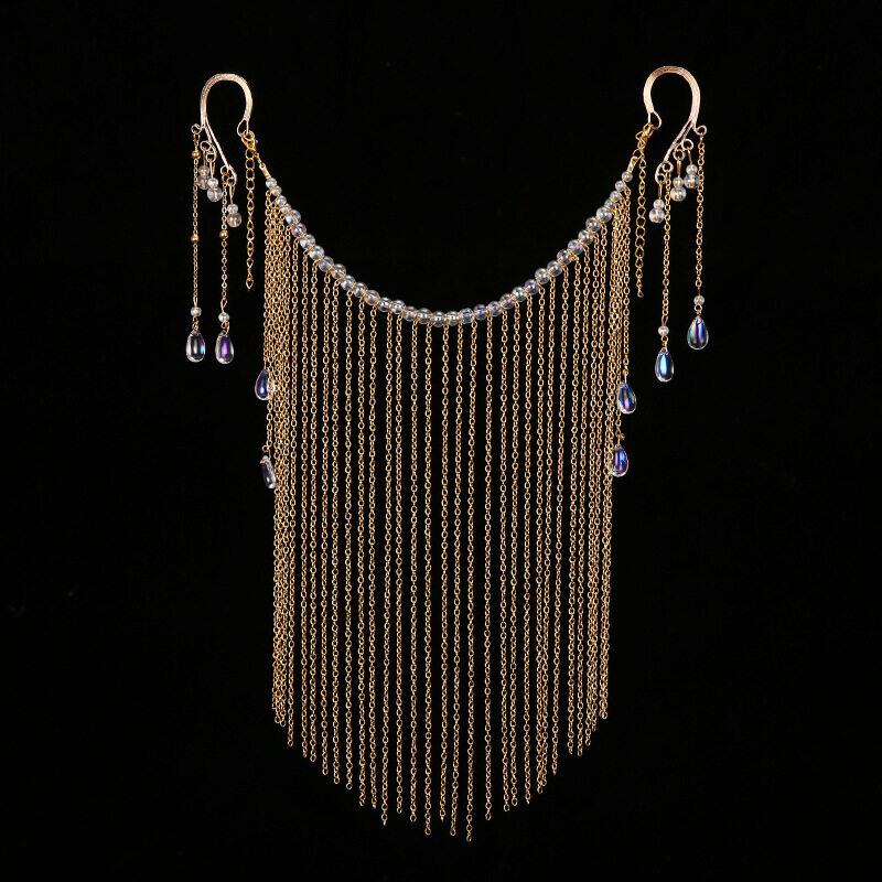 1PC Vintage Hair Jewelry Chinese Style Hairband Tassel Forhead Decoration Headpiece Chinese Hairpin Hair Accessories for Women