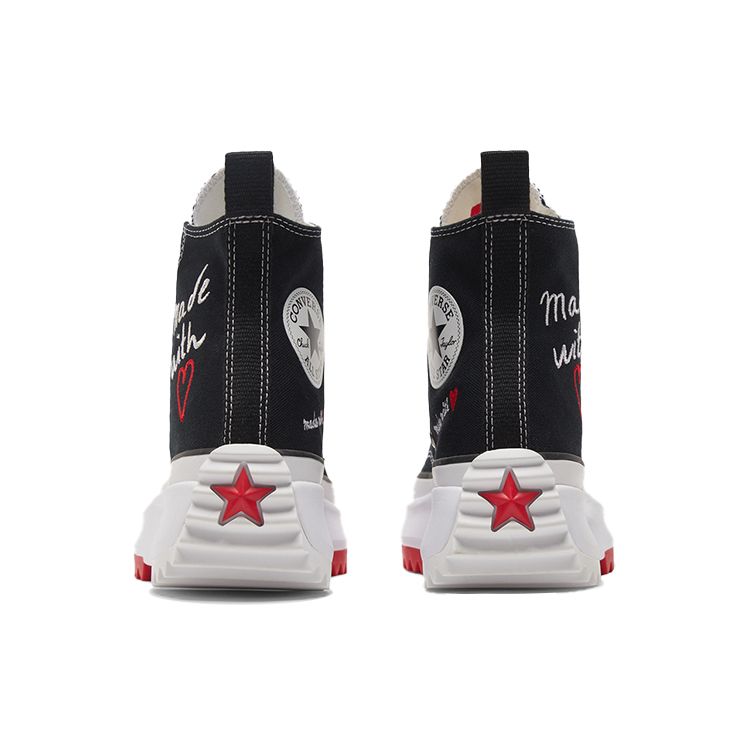 Converse Run Star Hike Valentines Day Unisex Sneakers Black White University-Red 171120C