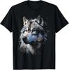 Alpha Wolf Shirt Fantasy Art Graphic Blue Eyes Wolf Lovers T-Shirt