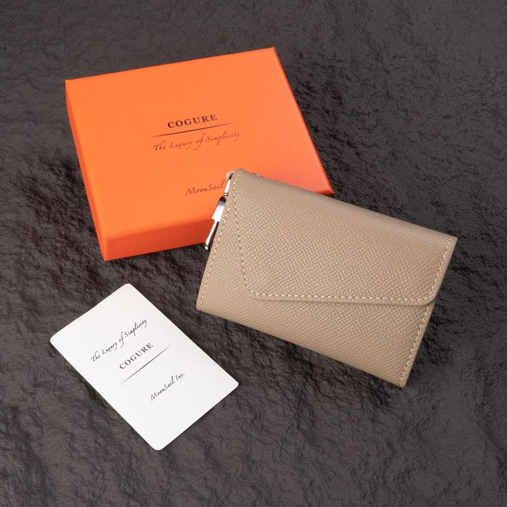 Cogure Smart Key Genuine European Embossed Transparent Smart Key Card Gift Box Orange [COGURE] Case, Leather, Leather, Window, Holder, Slot, Included,