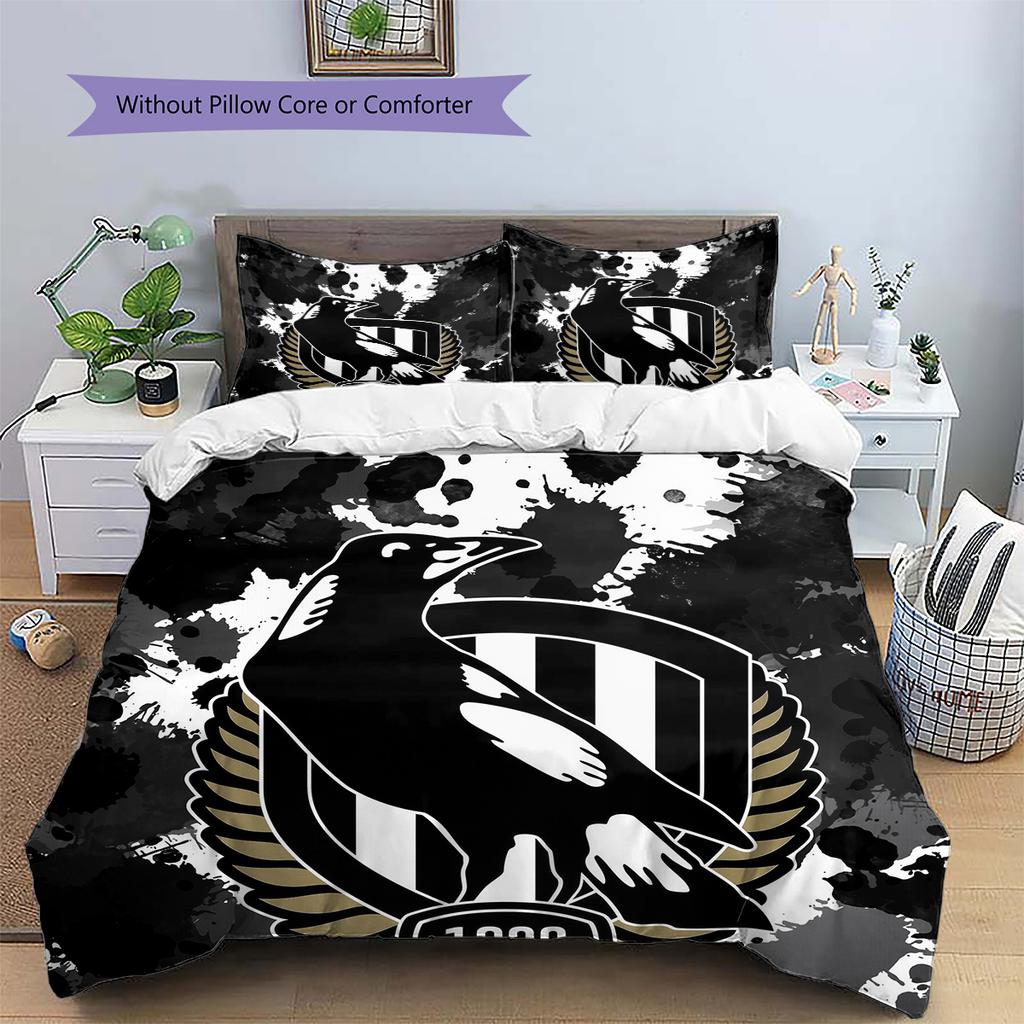 Комплект постельного белья с узором Collingwood Magpies, одеяло, домашний декор, подарок (1 пододеяльник + 2 наволочки без наполнителя)