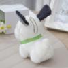 Adorable Cute Plush Dog Pendant Keychain Soft Toy For Bags And Dolls In Pink Beige And Cream