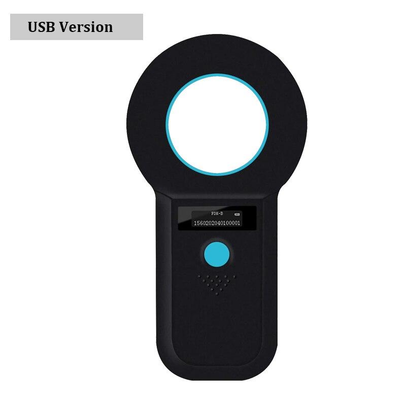 134.2Khz RFID Animal Tag Reader 125K Pet Microchip Scanner ISO11784/85/FDX-B/EMID Microchip For Pet/Dog/Cat/Pig 128 Data Storage