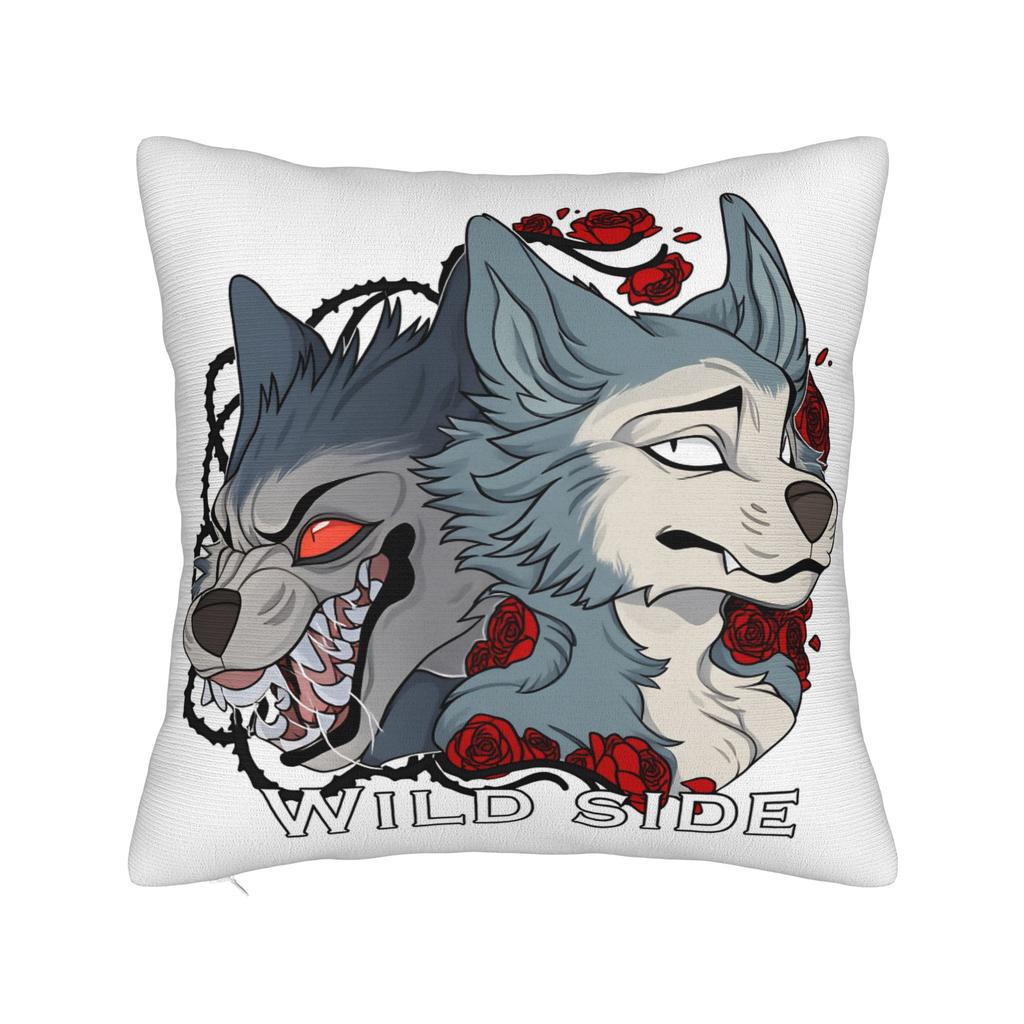 Animal Legoshi Wolf Pillow Cover Novelty Pillow Case For Sofa Couch Bed Living Room Soft Pillowcases Birthday Present