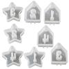 4pcs Creative Flexible Silicone Mold for Number Candle and Ambients Lights Decoration for Birthdays and Celebrations