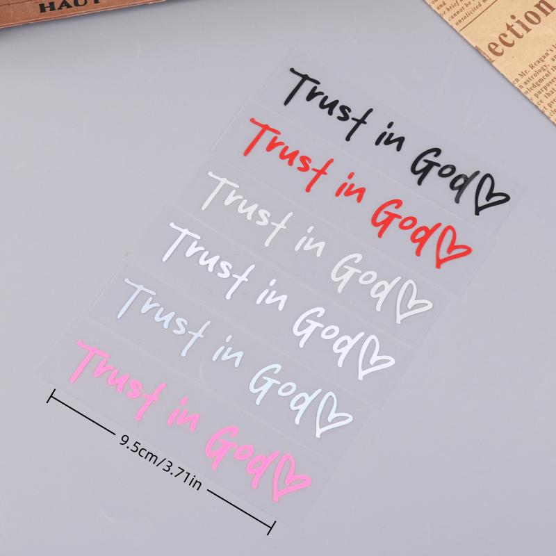 Верь в Бога Сердце Наклейка Декаль Зеркало Заднего Вида Автомобиля Вера Библейский Стих Христианская Церковь Авто Транспорт Бампер Декор
