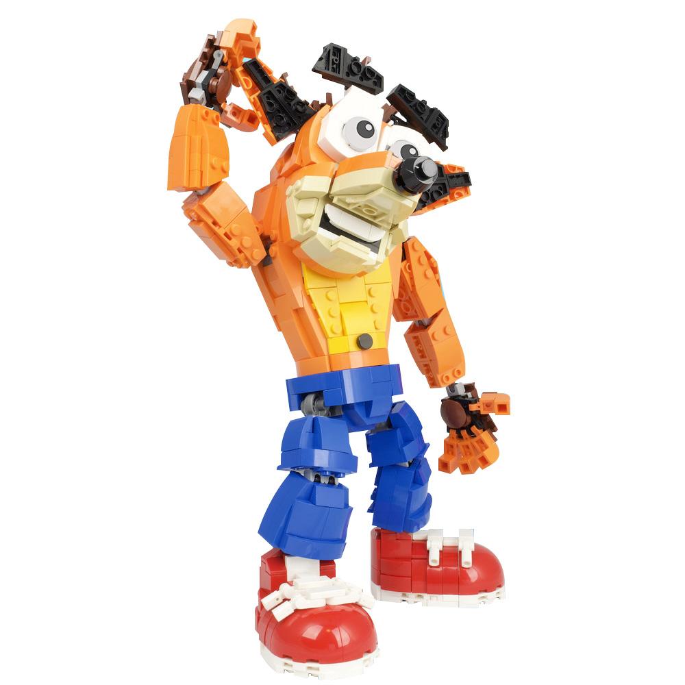 Конструктор MOC Crash Bandicoot Модель Строительные Блоки Популярные Игры Crash Bandicoot Персонажи Действия Креативные Кирпичики Сборные Игрушки Подарок Ребенку