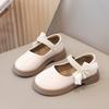 Туфли для девочек 2025 новые весенне-осенние детские туфли на мягкой подошве, одинарные туфли для детей среднего и старшего возраста в зарубежном стиле, маленькие кожаные туфли, туфли-принц для девочек