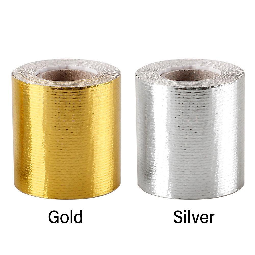 5CM*5M Exhaust Pipe Protector Aluminum Foil Thermal Fiber Cloth Motorcross