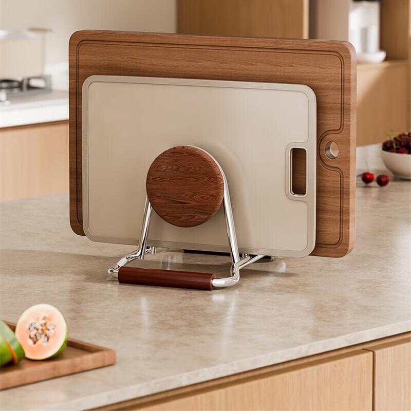 Retro Style Kitchen Pot Lid & Cutting Board Holder