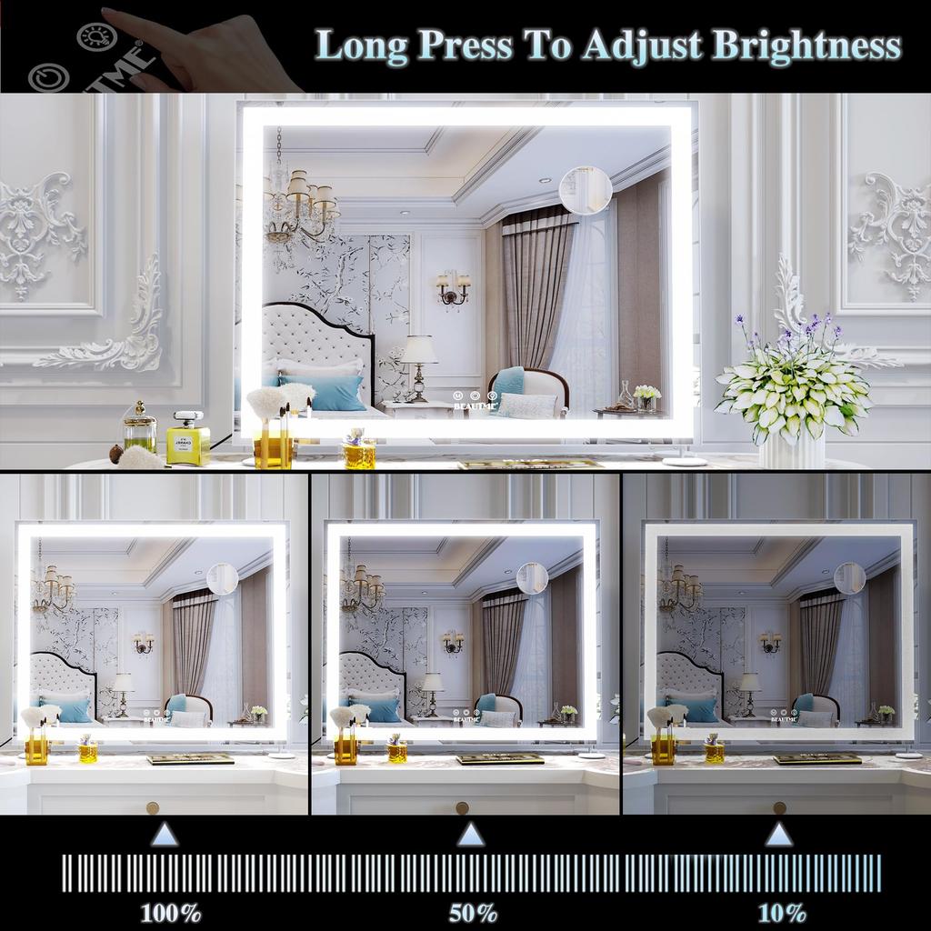 BEAUTME Actress Makeup Hollywood Wall Three Color Lighting Stepless White X 507 X 150 Mirror, Mirror, Mirror, Hanging/Desktop Use, Modes, Dimming,