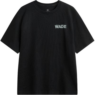 Футболка Wade Series Letter Loose Straight с коротким рукавом для мужчин, черные AHSUE11-1