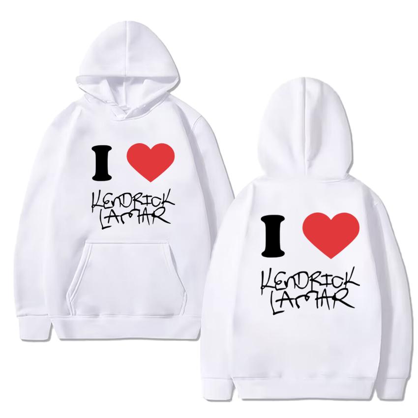 Модная Худи с принтом I Love Kendrick Lamar Tour 2025, двусторонняя, для мужчин и женщин, хип-хоп, пуловер, унисекс, флис, повседневная толстовка