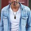 Man Necklace Pendant  Stainless Steel Jewelry Dog Tag For Wedding Birthday Party Dad Boyfriend  Valentine's Day Gift
