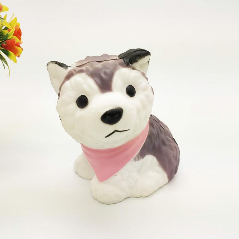 Cartoon Husky Squishy Pendant With Pu Foam For Decompression And Office Decor