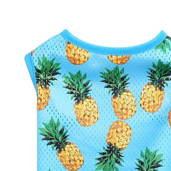 Washable Dog Blouse Sleeveless Lovely Pineapple Print Pet Puppy Summer Pullover